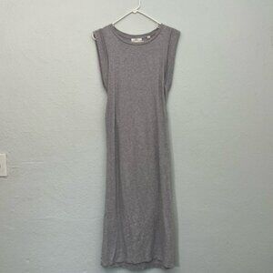 VINCE Bateau Neckline gray midi Long Dress